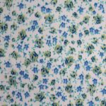 Tela Pique Canutillo Flores Azules - Imagen 2