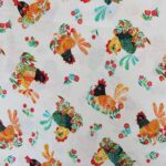 tela gallinas algodón