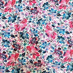flores rosas y azules