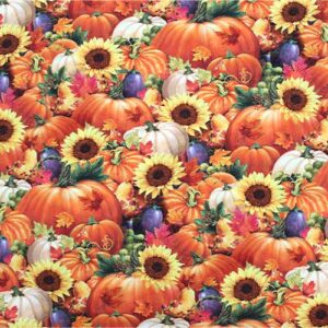 tela estampado calabazas