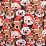 tela animales navidad
