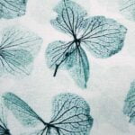 Tela French Terry Hortensia Verde. Final de pieza 0,78 x 1,50 - Imagen 2