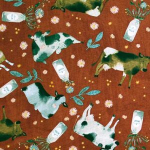tela estampado vaca