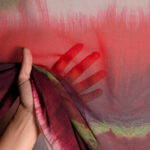 Final pieza 1,50 x 1,50m. Tela de gasa estampado "dogan" - Imagen 2