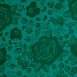 Tela estampado flores tonos verde esmeralda - Imagen 2