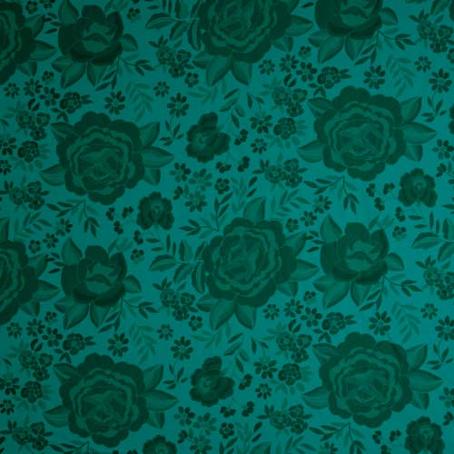 tela-estampado-flores-tono-verde-esmeralda(1) Tela estampado flores tonos verde esmeralda - Imagen 1