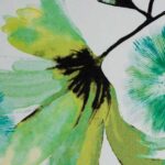 Tela Estampado flores verdes - Imagen 2