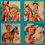 panel niñas vaqueras oeste