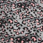 Tela Satinada Leopardo Manchas rosas