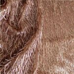 Tela Tul Canutillo Pedrería color bronce - Imagen 5