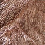 Tela Tul Canutillo Pedrería color bronce - Imagen 2