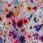 Tela Estampado Flores Pintura - Imagen 2