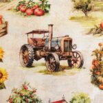 Tela estampado Granja Algodón - Imagen 4