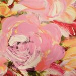 Tela Satinada Estampado Flores Tonos Rosas - Imagen 3