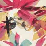 Tela Satinada Tonos Rosas y Mostazas