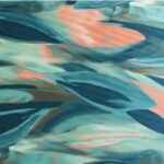 Tela Satinada Ondas Azules