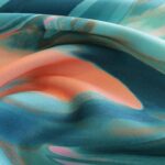 Tela Satinada Ondas Azules - Imagen 2