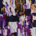 Tela Viscosa Estampado Mural lila y azul - Imagen 2