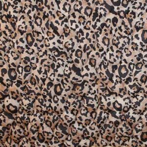 Tela acolchada con estampado de leopardo y tacto aterciopelado – Ideal para chaquetas y chalecos