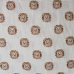 tela de doble gasa estampado leones