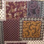 Tela Viscosa de Invierno Estampado Granate y Marrón con Motivos Irregulares - Imagen 2