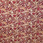 Tela de viscosa con estampado granate y fondo beige - Imagen 2