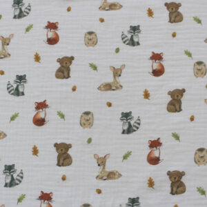 Tela de doble gasa con animalitos – Algodón 100% ideal para costura infantil