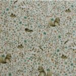 Tela de doble gasa con animalitos y hojas – Algodón 100% ideal para bebé y ropa infantil