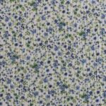 Tela de doble gasa con florecitas azules – Algodón 100% ideal para bebé y ropa infantil - Imagen 2