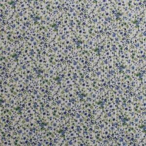Tela de doble gasa con florecitas azules – Algodón 100% ideal para bebé y ropa infantil