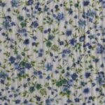 Tela de doble gasa con florecitas azules – Algodón 100% ideal para bebé y ropa infantil - Imagen 3