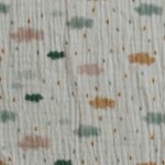 Tela de doble gasa estampada con nubes – Algodón 100% ideal para bebé y ropa infantil - Imagen 2