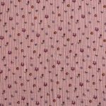Tela de doble gasa rosa con florecitas – Algodón 100% ideal para bebé y ropa infantil
