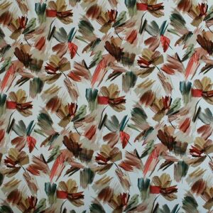 Tela satinada estampada con efecto pincelada – Ideal para vestidos, blusas y prendas elegantes