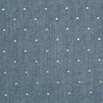 Tela vaquera fina tipo chambray con tachuelas brillantes – Ideal para blusas y camisas