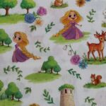 Tela de algodón Rapunzel y bosque – 100% algodón - Imagen 3