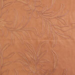 Tela de ANTELINA ELÁSTICA CAMEL BORDADA con flores en relieve