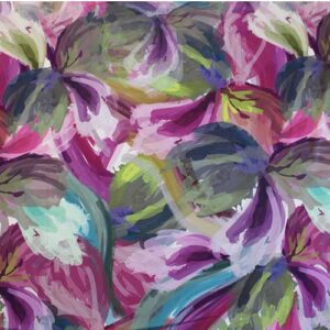 Tela de BAMBULA FLORAL Multicolor Efecto Acuarela
