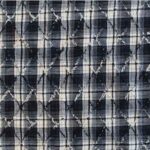 Tela VAQUERA ESTAMPADA cuadros azul oscuro y beige - Imagen 2